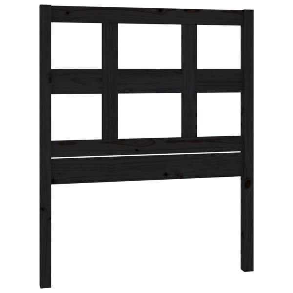 Wezgłowie łóżka Czarny 80.5 x 100 cm Drewno sosnowe vidaXL