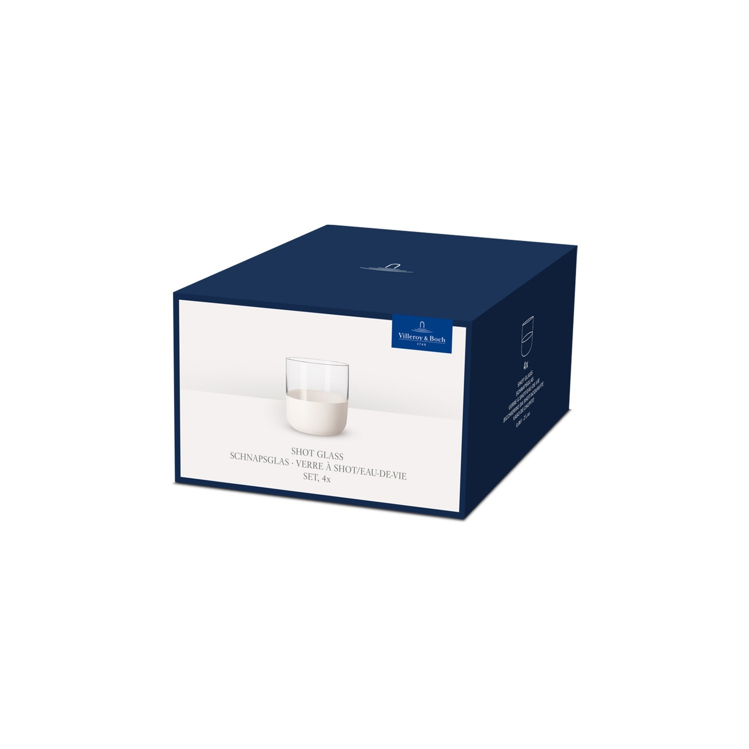Villeroy & Boch staklene čašice za čokanje, set od 4, manufaktura Rock Blanc – 1 komad