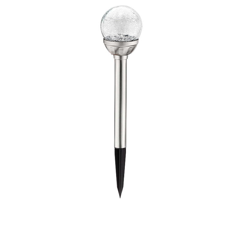 Utendørslampe 39 cm med glasskule, solcelle