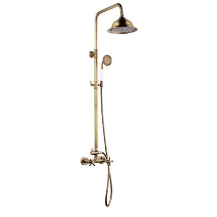 ROUSSEAU Retro Shower Column with Mixer Tap - Old Bronze