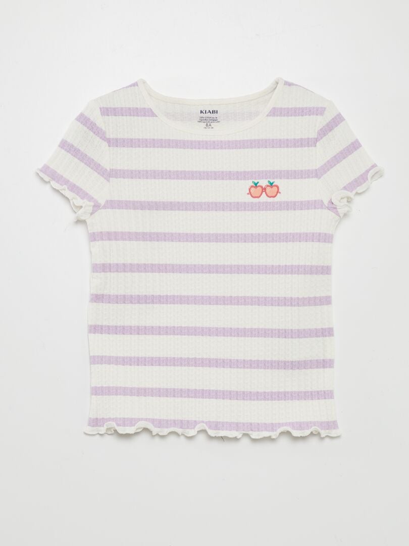 Camiseta de tela repujada - MORADA