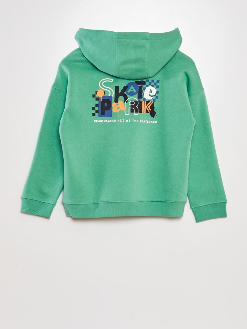 Sudadera con capucha animada - VERDE