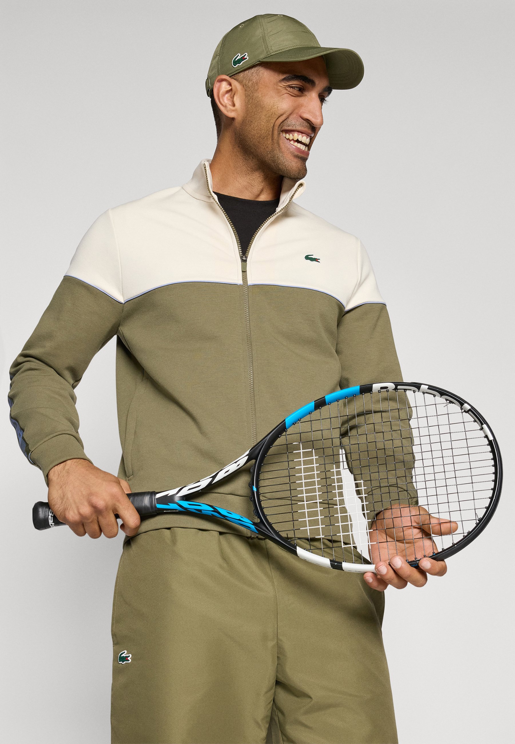 Lacoste Sport TENNISJACKET - Sweatshirt met rits - olijfgroen/Lapland