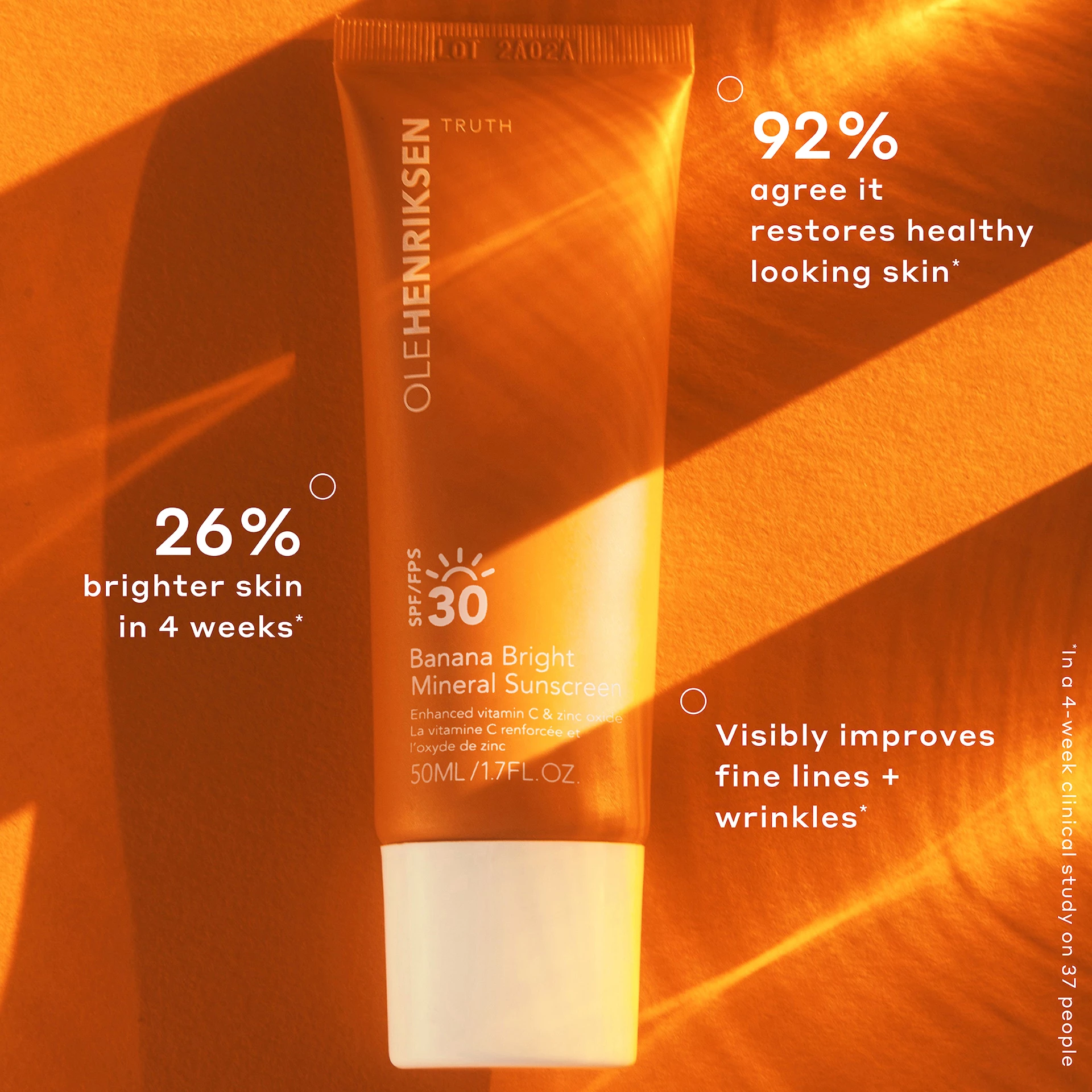 Cremă de protecție solară minerală Truth Banana Bright SPF30 50 ml - Ole Henriksen