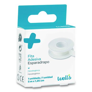 Wells Hypoallergeeninen teippi 5m x 1.25cm 1 kpl 1 kpl