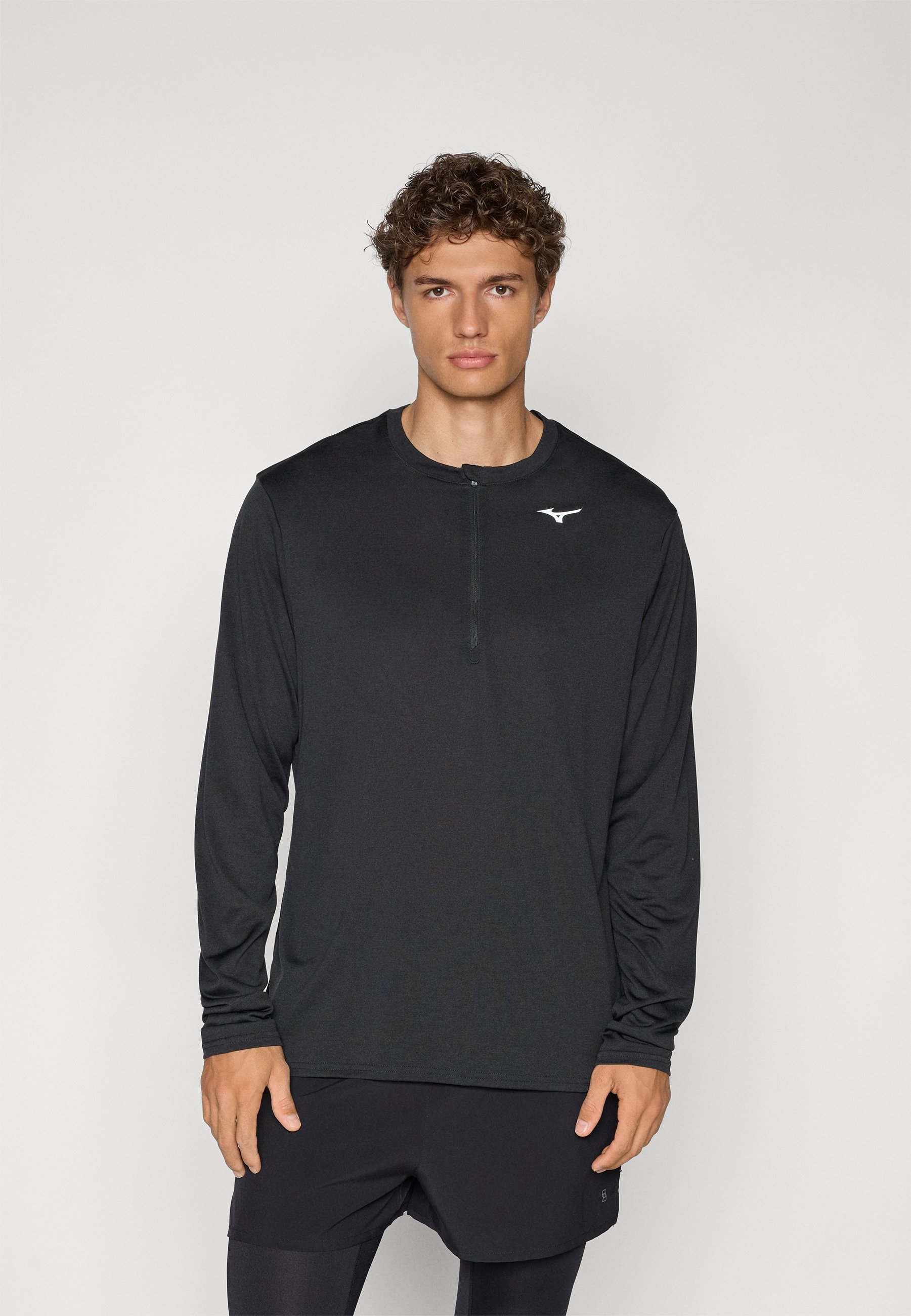 Maglietta a maniche lunghe con mezza zip Mizuno CORE IMPULSE - Maglia a maniche lunghe - nera