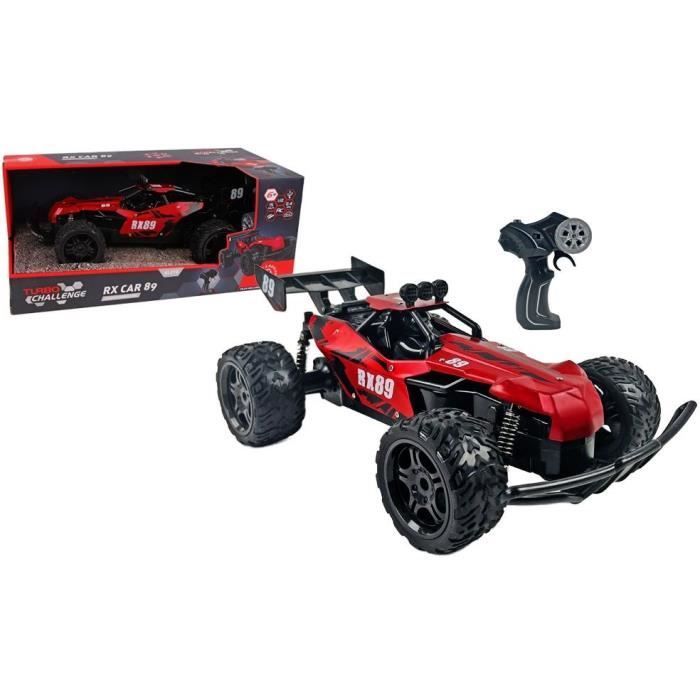 Radiografisch bestuurbare auto - TURBO CHALLENGE - RX Car 89 093721 - Rood - Schaal 1/12 - Oplaadbare batterij en batterijen inbegrepen - Metaal