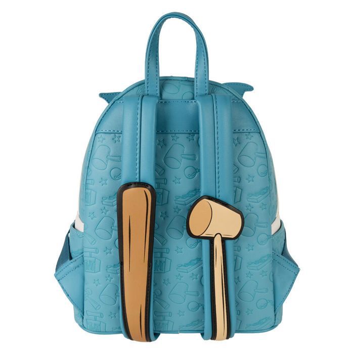 Zaino per bambini - LOUNGEFLY - Tom & Jerry - Blu - Pelle sintetica - Jerry staccabile