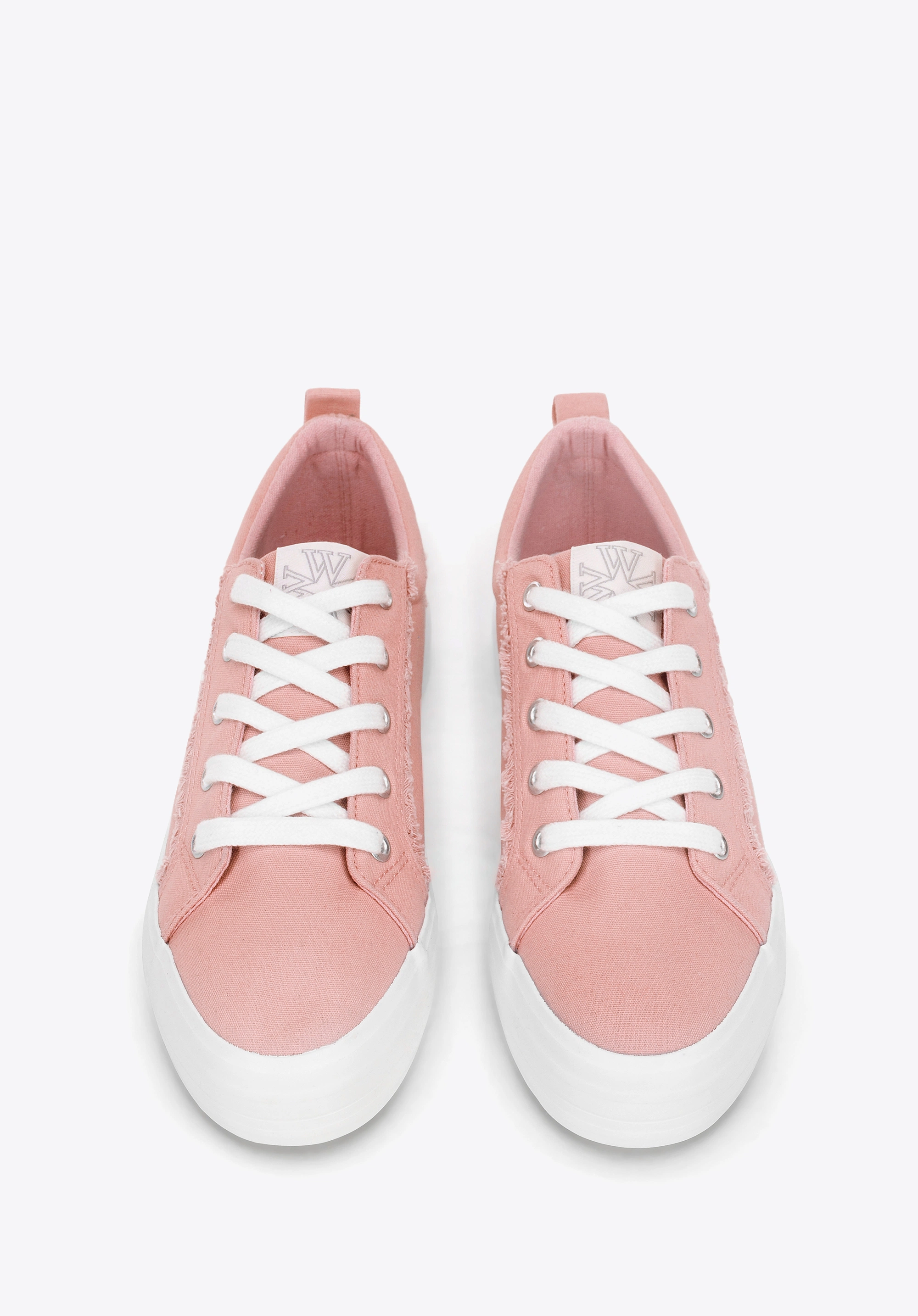 Damskie sneakersy z tkaniny różowe