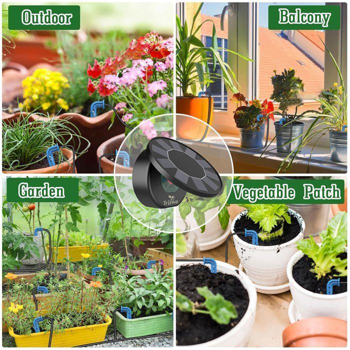 Kit Arrosage Automatique Solaire 2026 – Goutte à Goutte Programmateur 10M Tuyau – Plante Balcon Jardin Intérieur