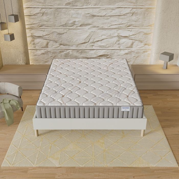 Matras + Bedbodem (160 x 200 cm) - Sirius Natuurlijk Latex Matras 22 cm + Stabiele & Robuuste Houten Bedbodem, Witte Stoffen Hoes
