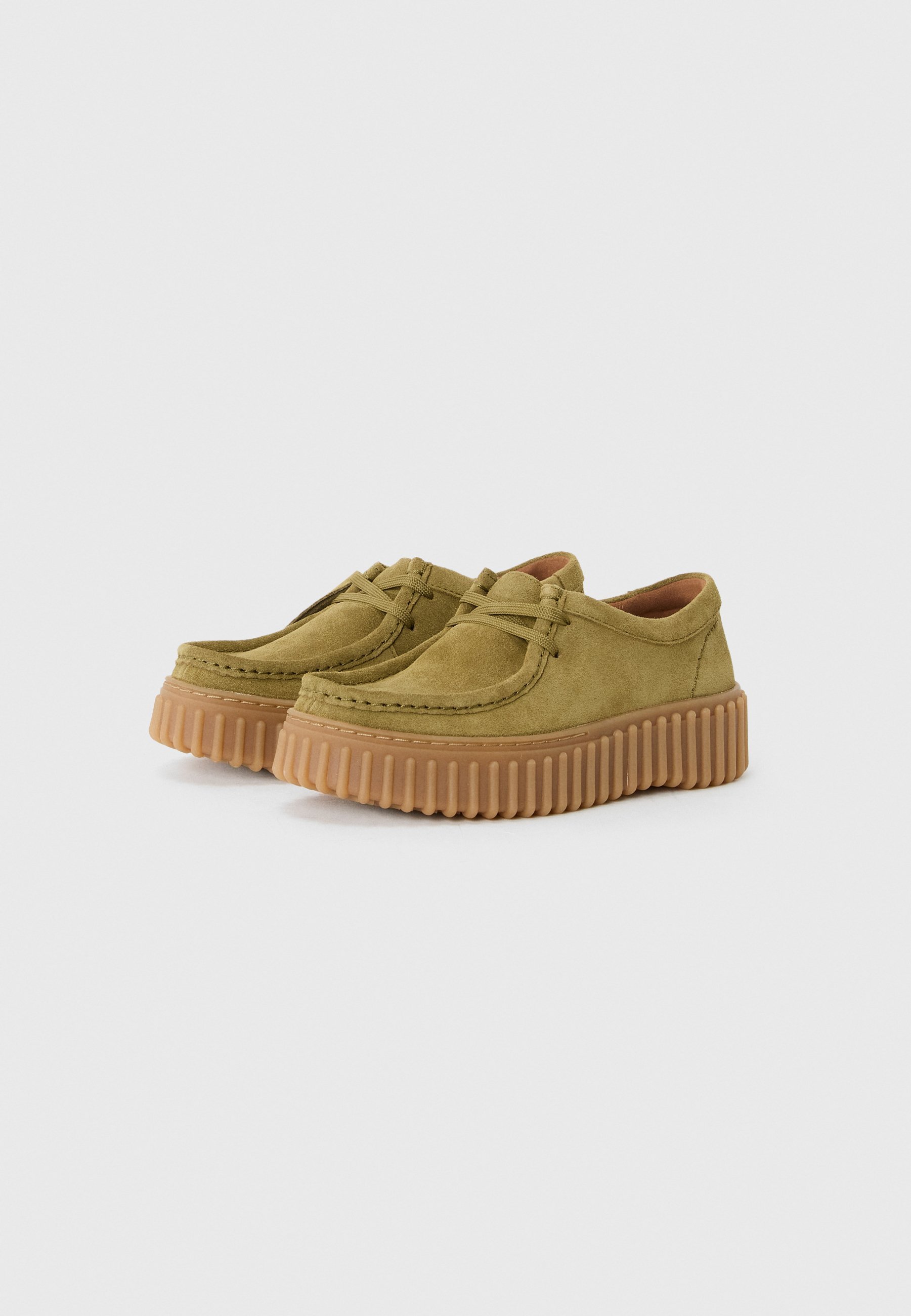 Clarks TORHILL BEE - Casual veterschoenen - olijfgroen