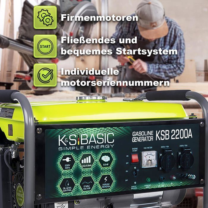 Konner & Sohnen 2200W KSB 2200A benzinegenerator