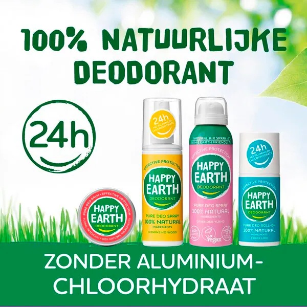 „Happy Earth“ 100 % natūralus bergamočių dezodorantas-balzamas<br>45 g