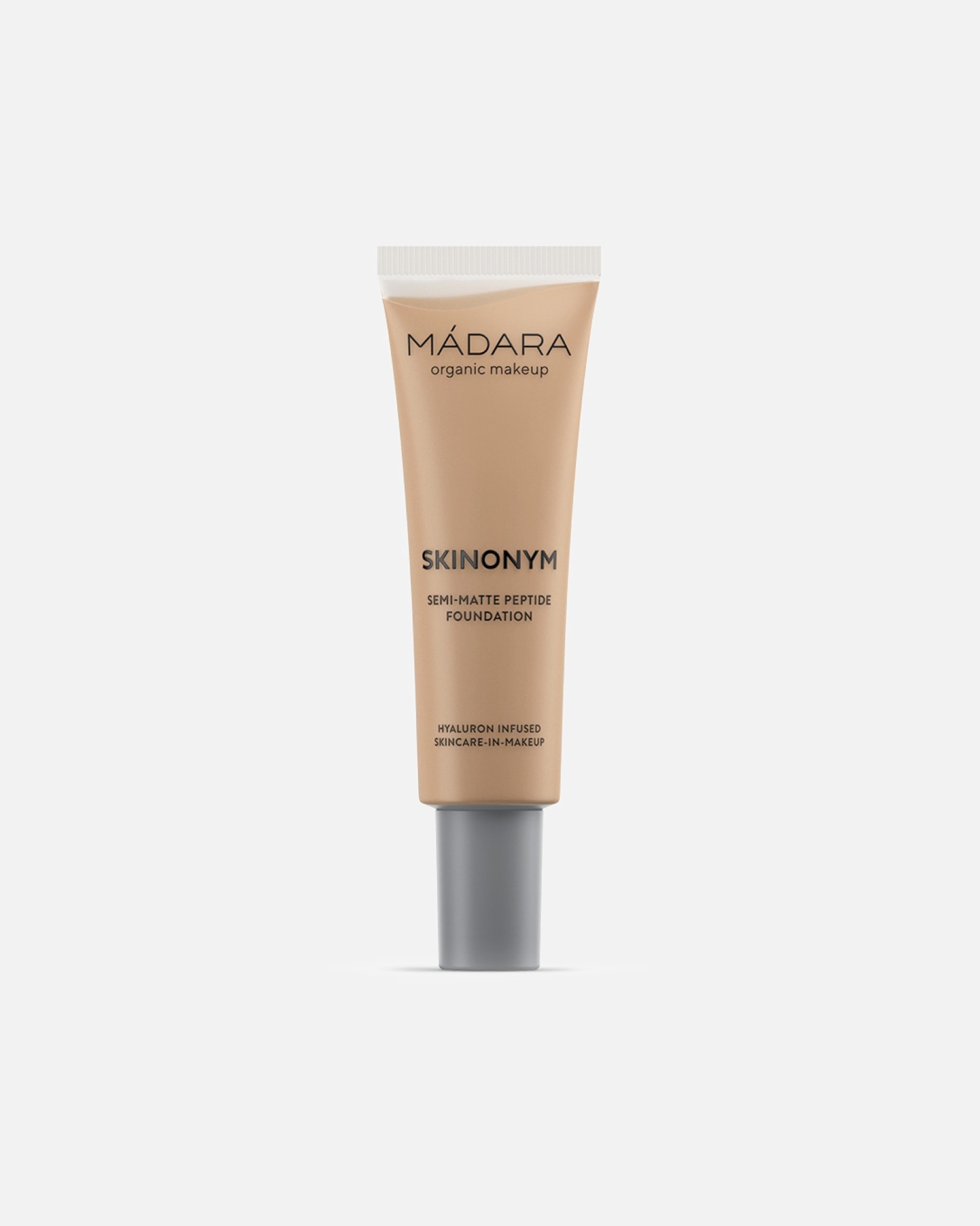 Fundação MÁDARA SKINONYM Semi-Matte Peptide Foundation, Nr. 15 PEDRAS - 30 ml