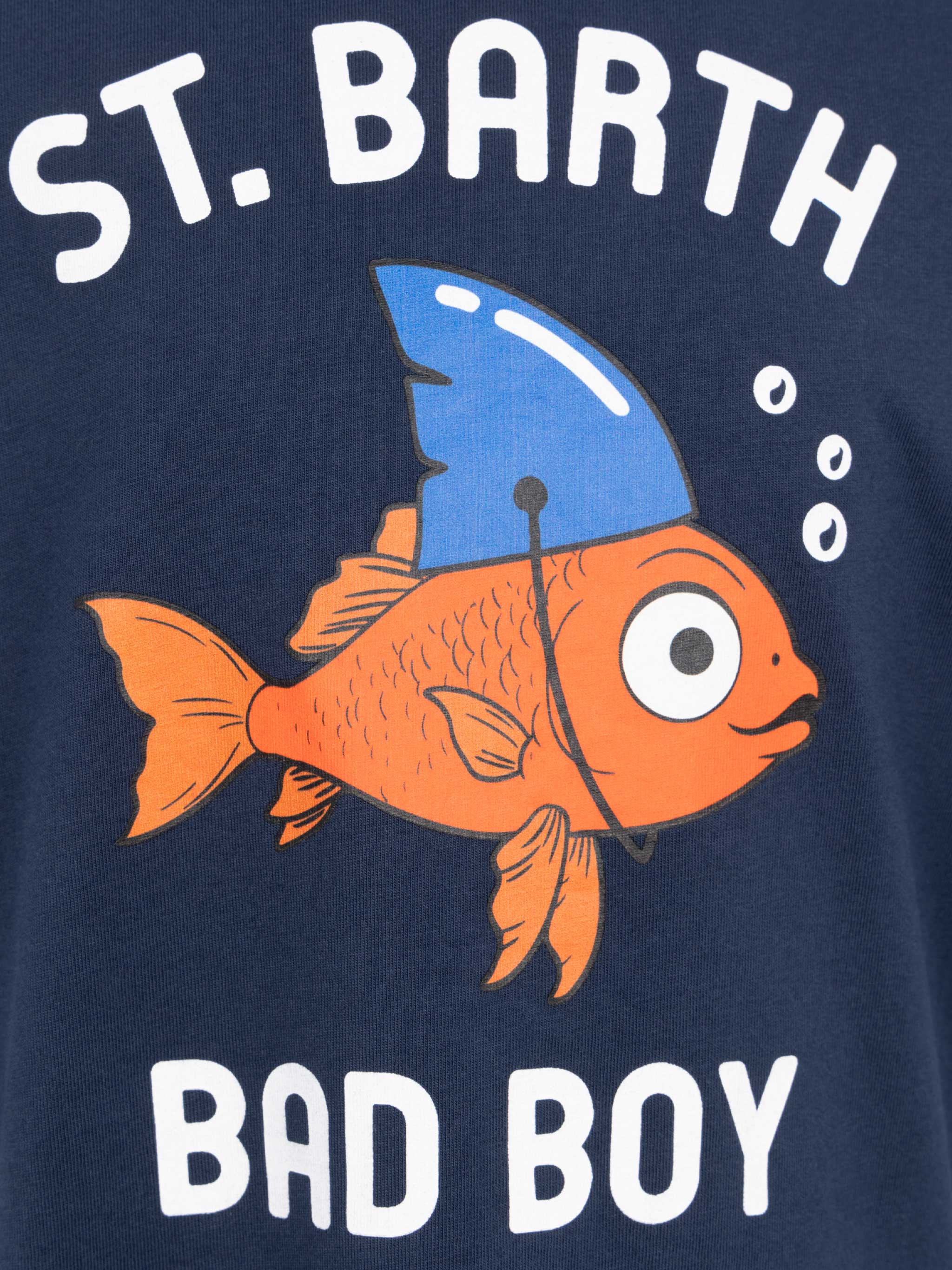 Katoenen T-shirt met St. Barth Bad Boy-print.