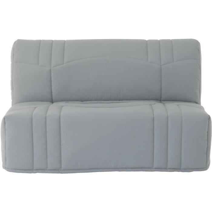 Sofá cama DREAM BZ - Tejido 100% algodón gris claro - Superficie para dormir: 140 x 190 cm