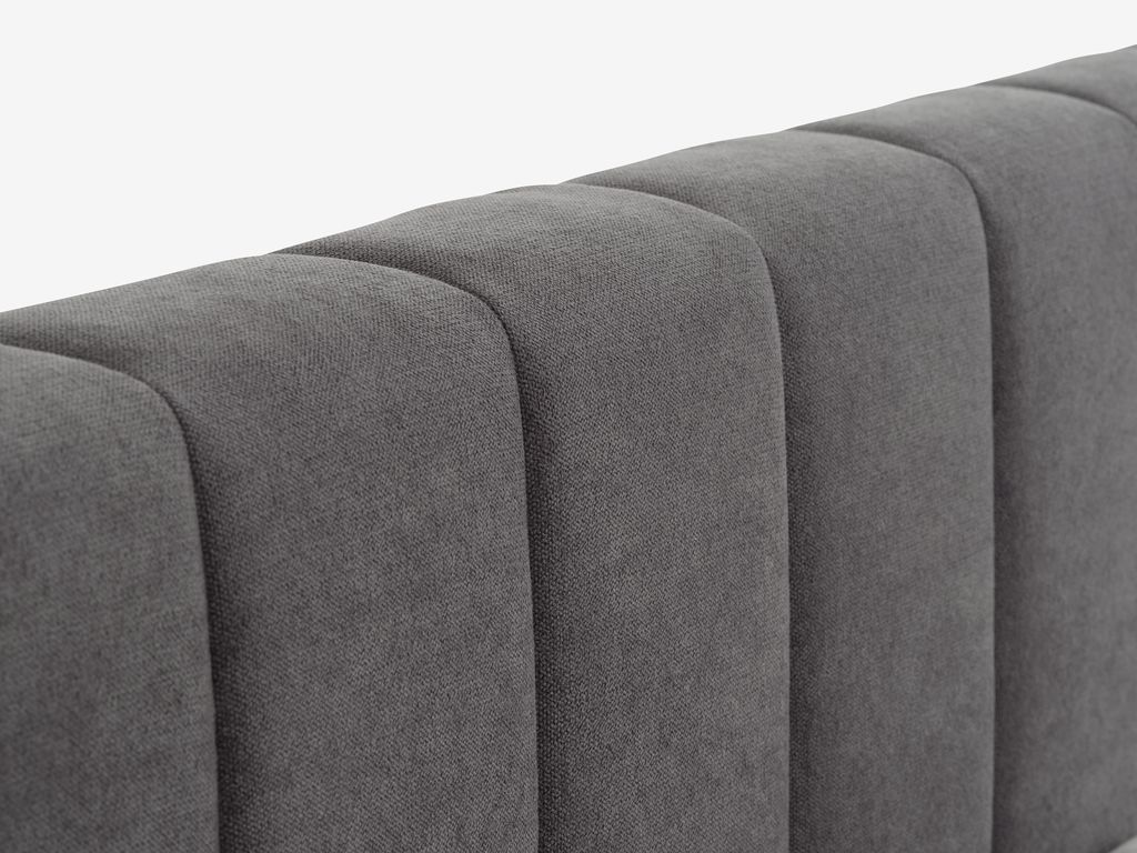 HASLEV HASLEV okvir kreveta 150x200 cm s tamno sivom tkaninom i prostorom za odlaganje