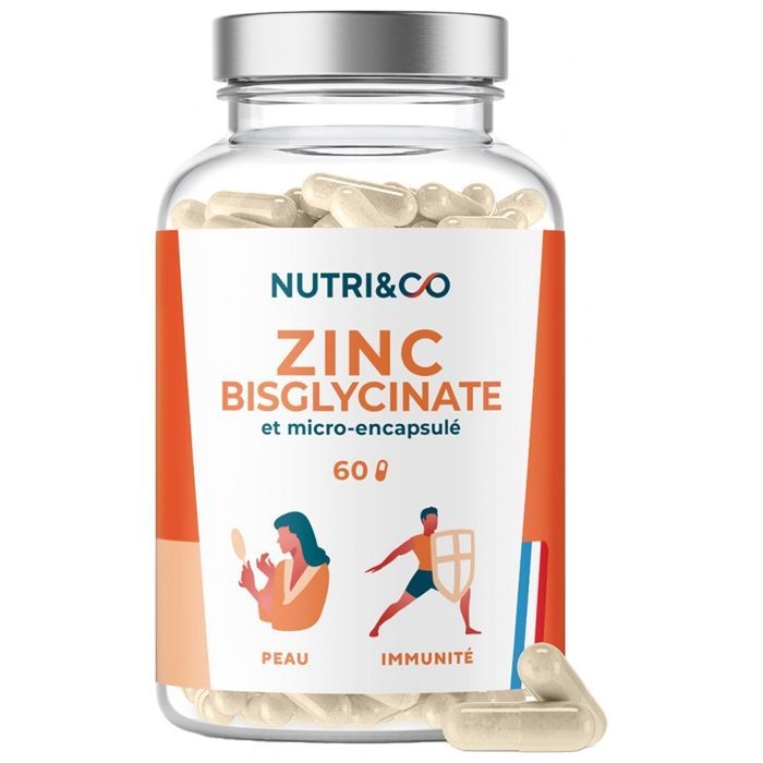 Bisglicinato de zinc y selenio liposomal + bioactivo - Inmunidad, piel, cabello y fertilidad - Alta absorción - 60 cápsulas - Nutri&Co