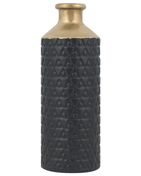 Ceramiczny wazon dekoracyjny czarny ozdoba