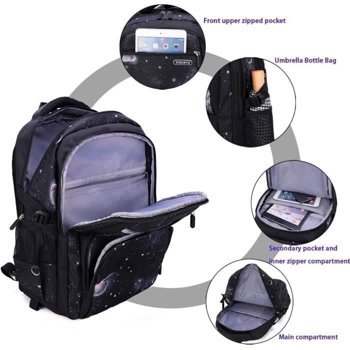 Pencil Case and Rolling Backpack - LECOO - Blue - Waterproof Nylon - 3 in 1 - Unisex Child
