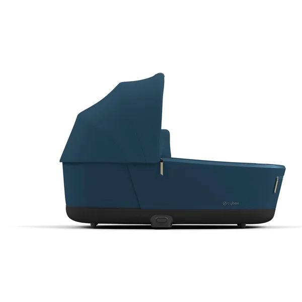 Σετ καροτσιού Cybex Priam V4 σε μπλε χρώμα, σκελετός χρωμιωμένος μαύρος