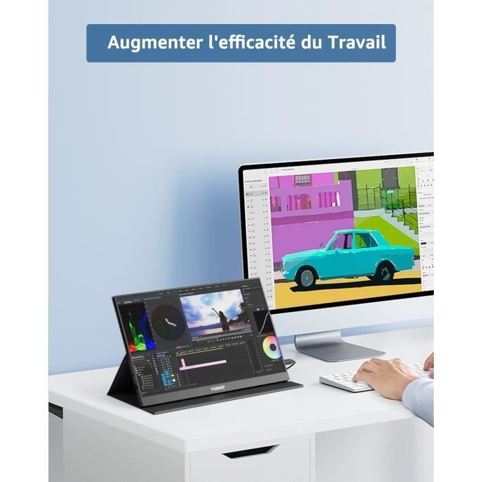 Écran Portable - Yodoit - 15,6 pouces - FHD 1920x1080 - Moniteur IPS - Haut-parleurs intégrés