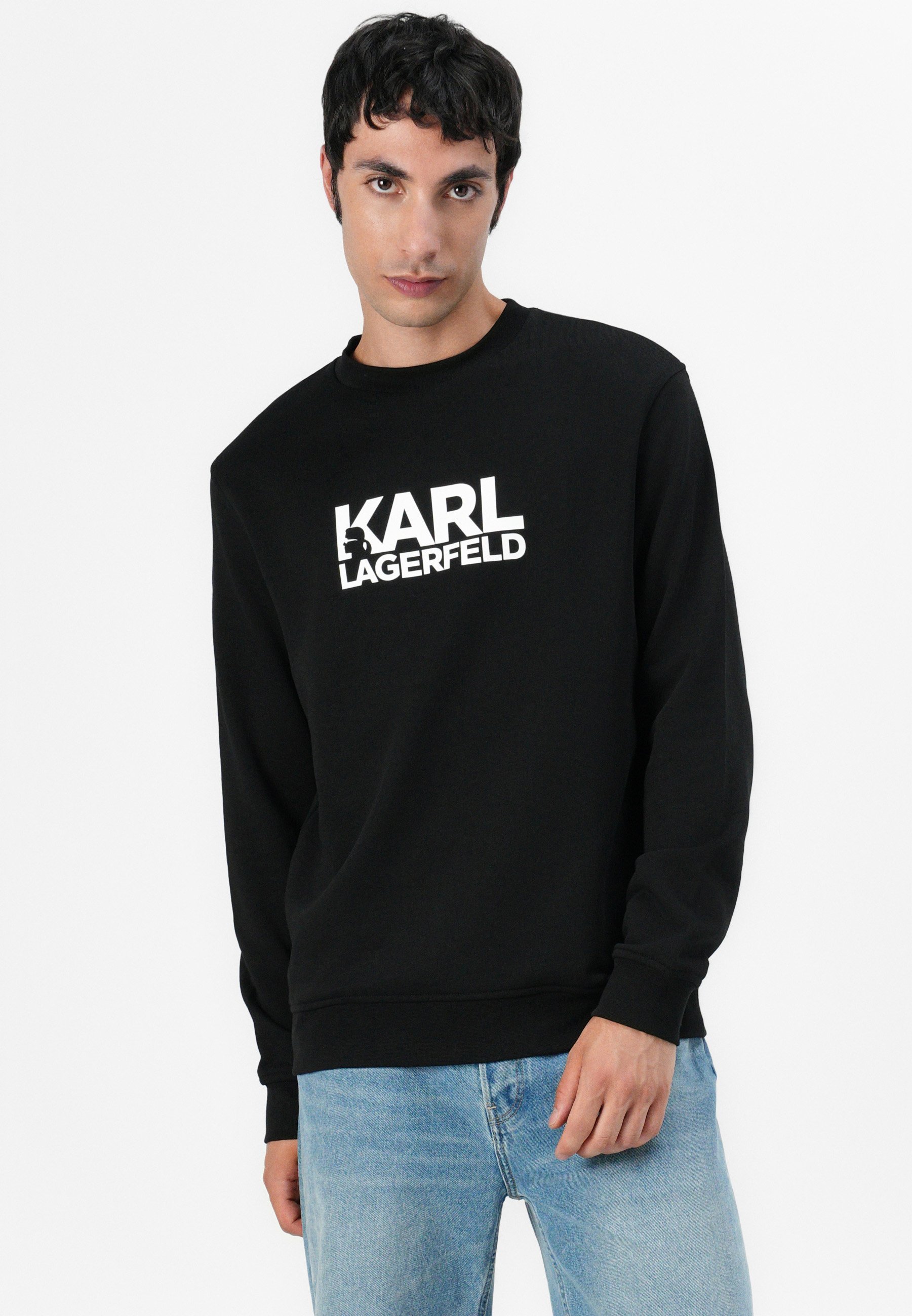 KARL LAGERFELD CREW NECK - Sweatshirt - zwart