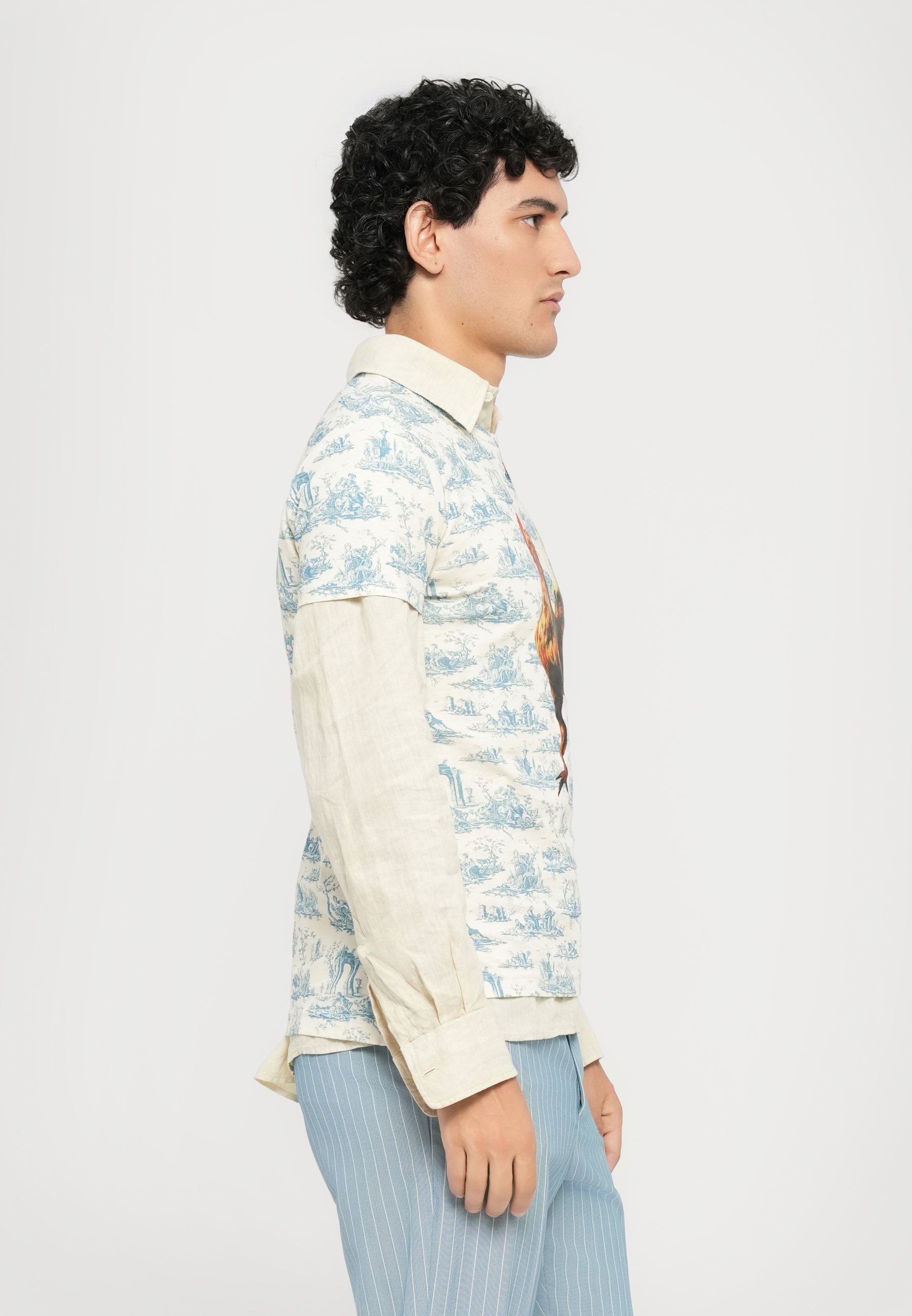 Vivienne Westwood ROOSTER PERU UNISEX - T-shirt imprimé - toile de jouy blue