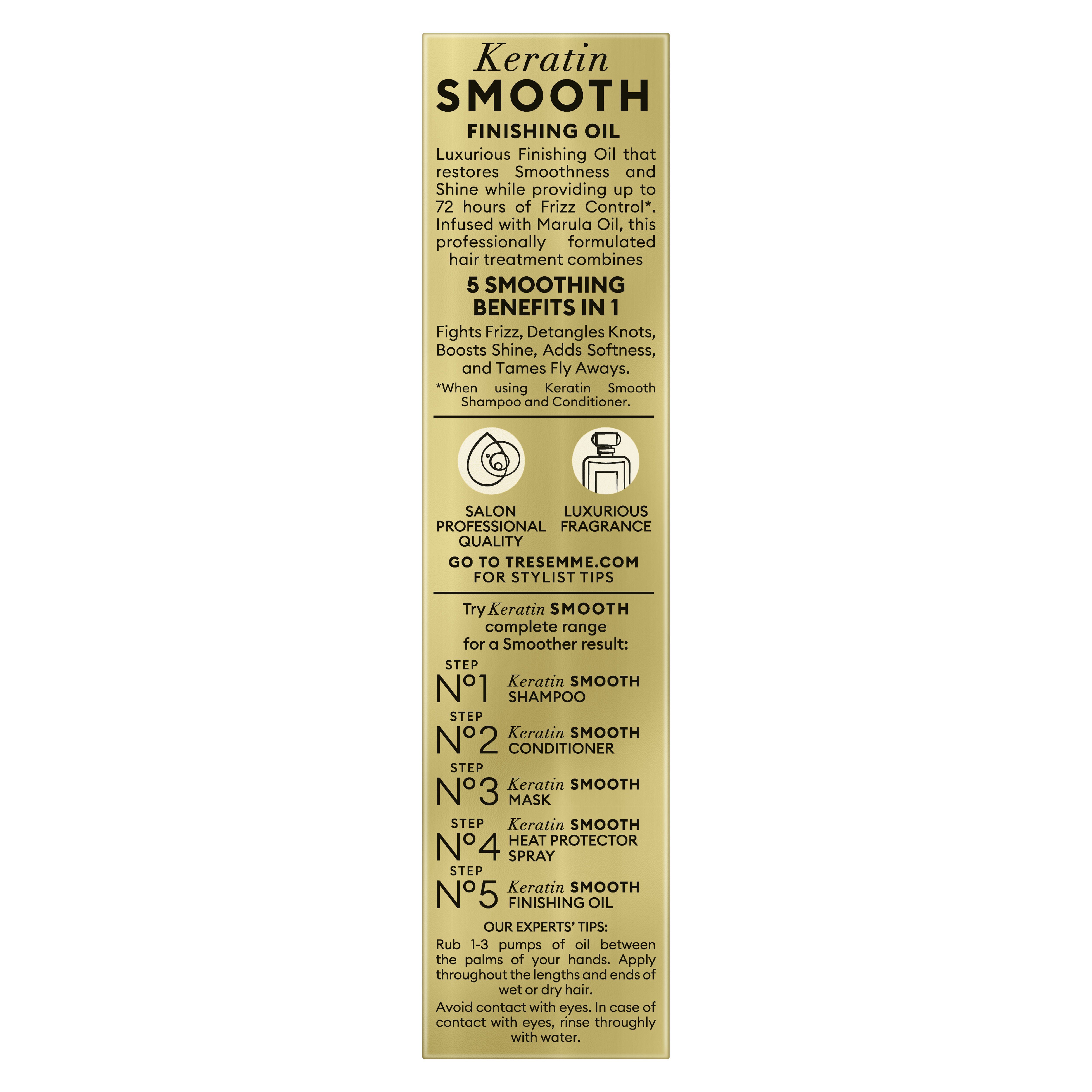 Keratínový olej na vyhladenie a úpravu vlasov Frizz Control Vlasové oleje a kúry