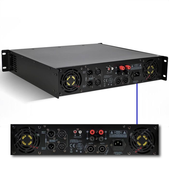 PA amplifier 2 x 1000W rack 19