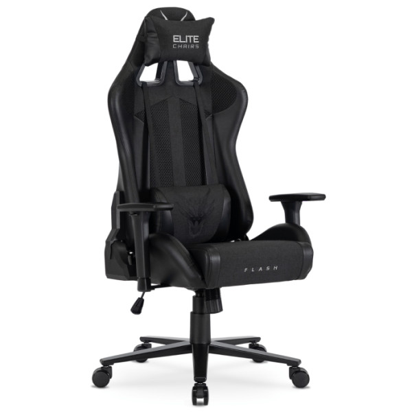 Fotel Gamingowy Obrotowy Ergonomiczny Krzesło Dragon FLASH Czarny