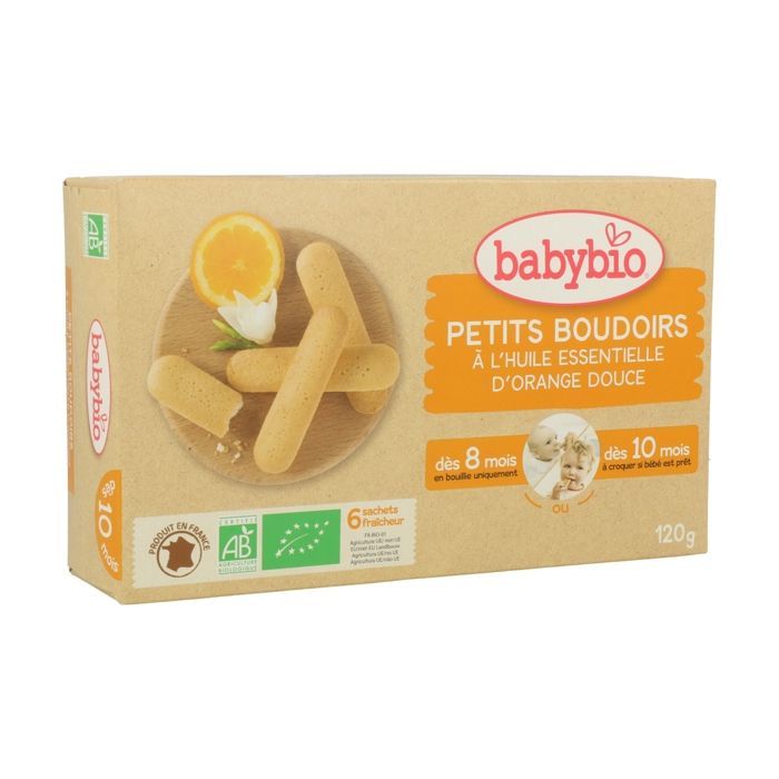 BABYBIO - Boudoir Bio - dès 8 mois 24 unités (Orange)