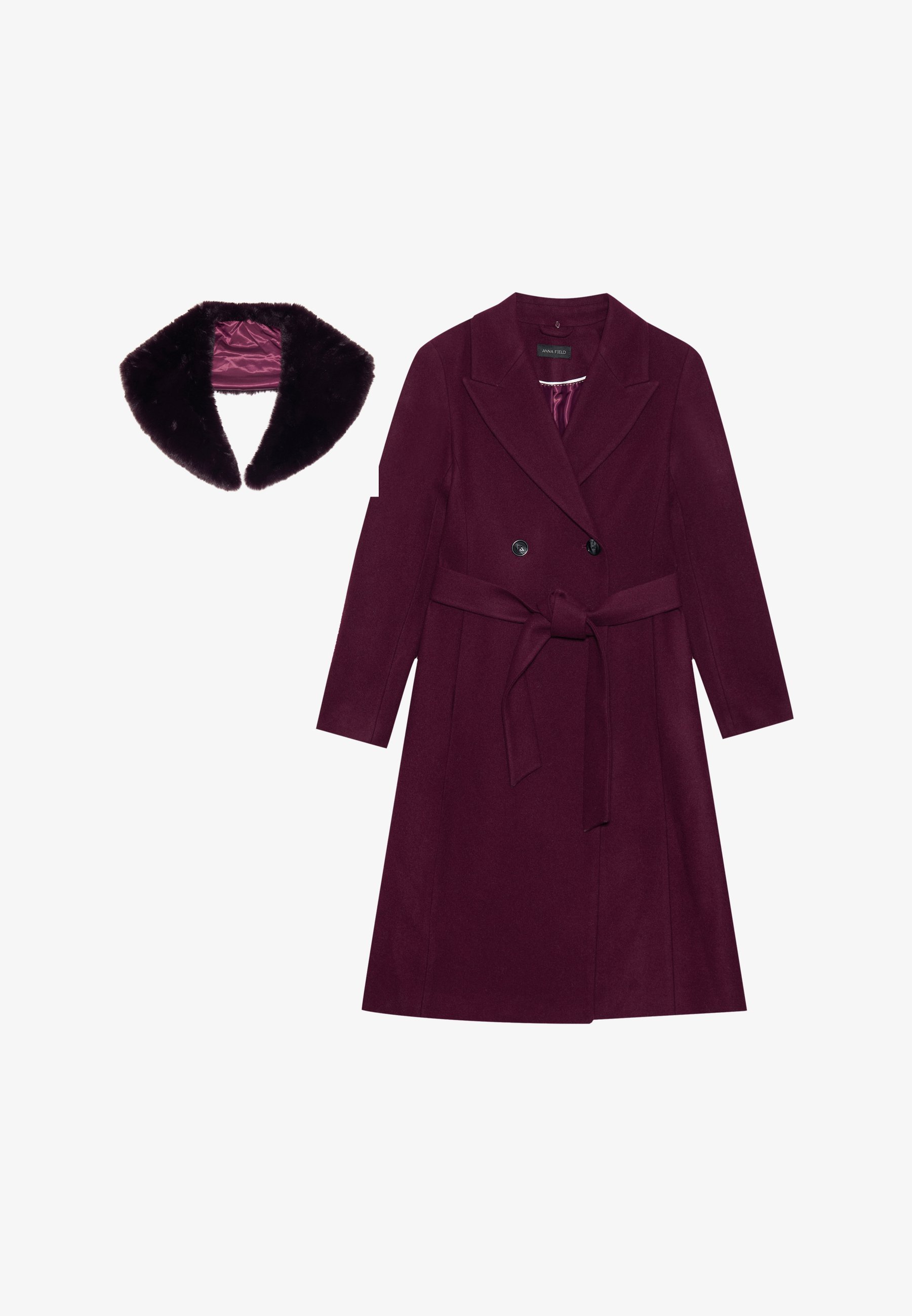 Klassischer Mantel von Anna Field – Bordeaux