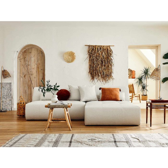 Onyx - Sofá modular esquinero reversible de 4 plazas - en tela - Beige