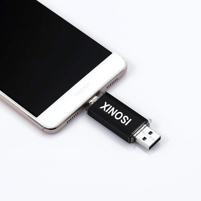 128GB USB Type-C 2-in-1 USB OTG Flash Drive for Samsung Huawei - Black