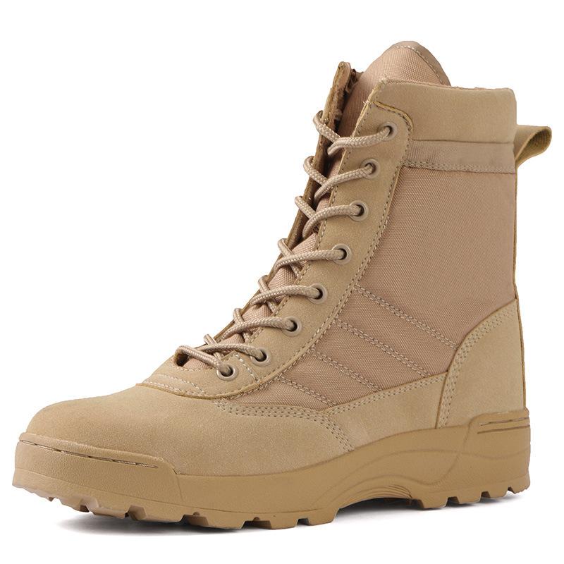 Bottes tactiques militaires pour homme, grandes pointures, automne-hiver, style désert, bottines montantes unisexes à lacets, antidérapantes.