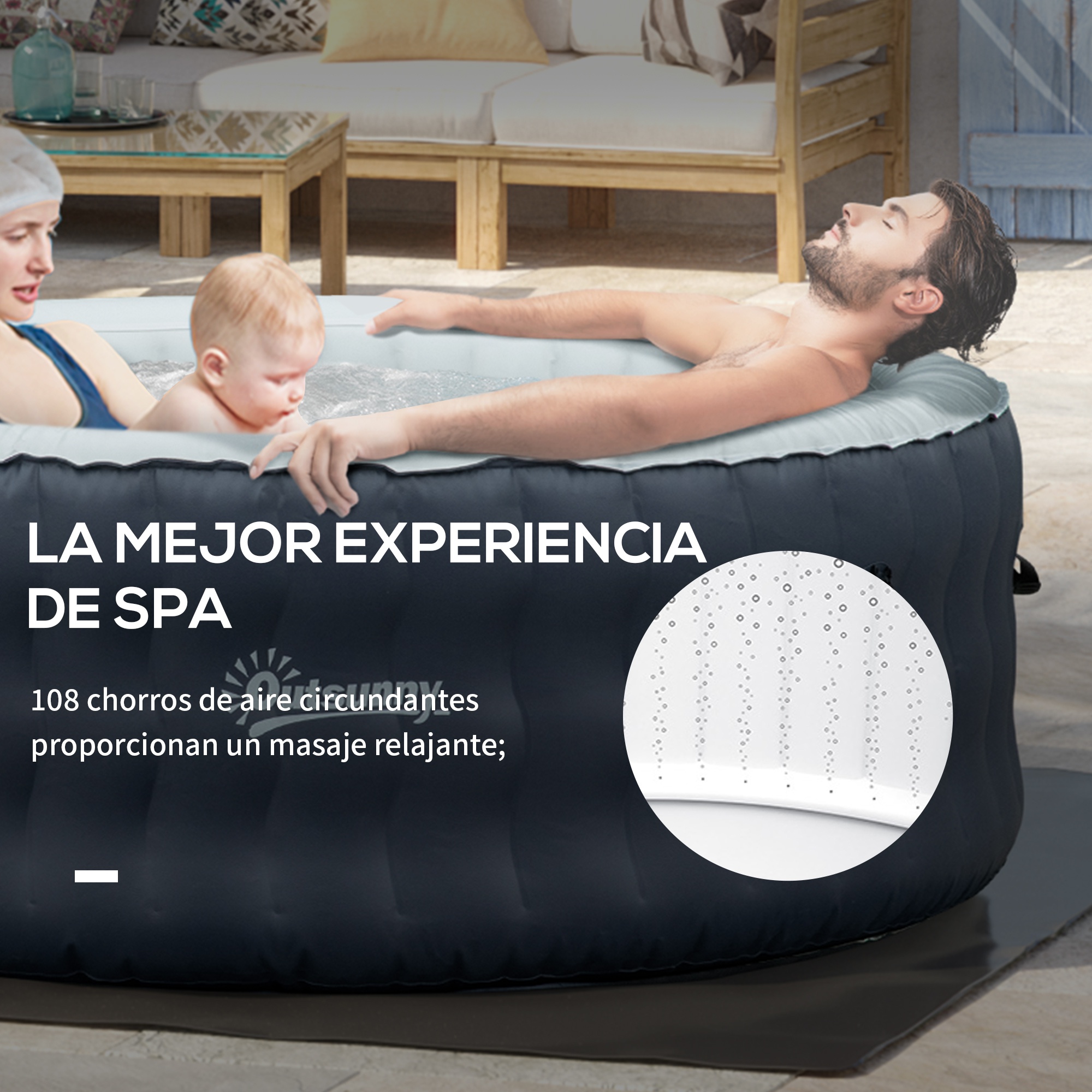 Outsunny Inflatable Spa 848-046v92nu