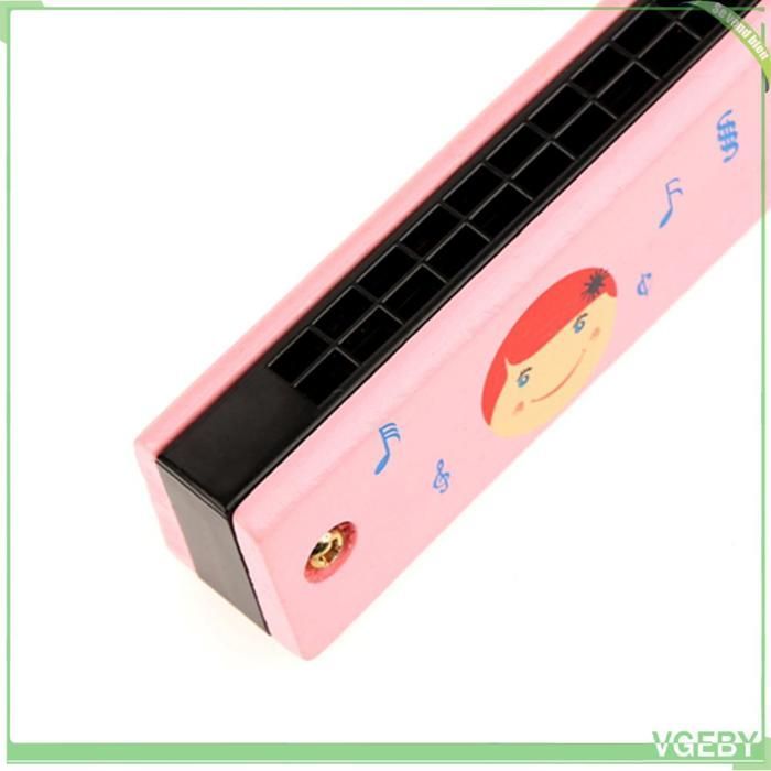 Armonica a 16 fori, strumento musicale in legno morbido, giocattolo portatile con un suono chiaro e pieno per bambini.