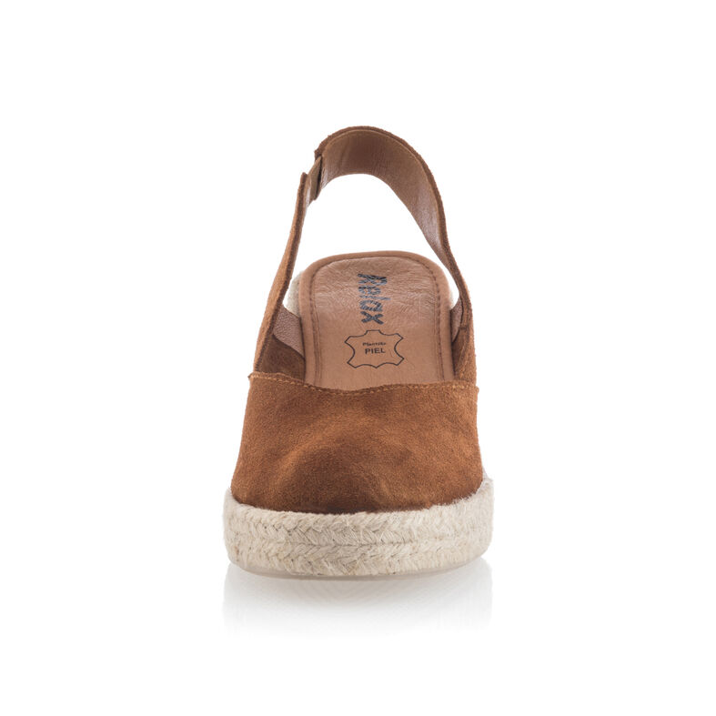 Braune Damen-Espadrilles mit Seilsohle