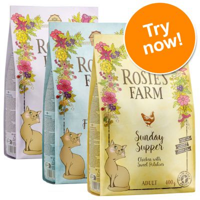 Rosie's Farm blandet prøvepakke 3 x 400 g