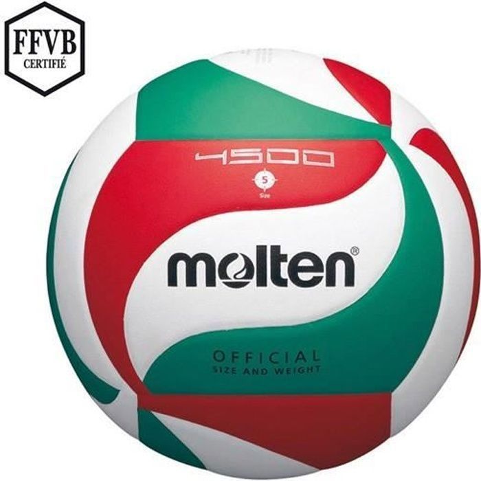 MOLTEN VM4500 Volleyball - MOLTEN - VM4500 - White / Green / Red - Adult - Unisex