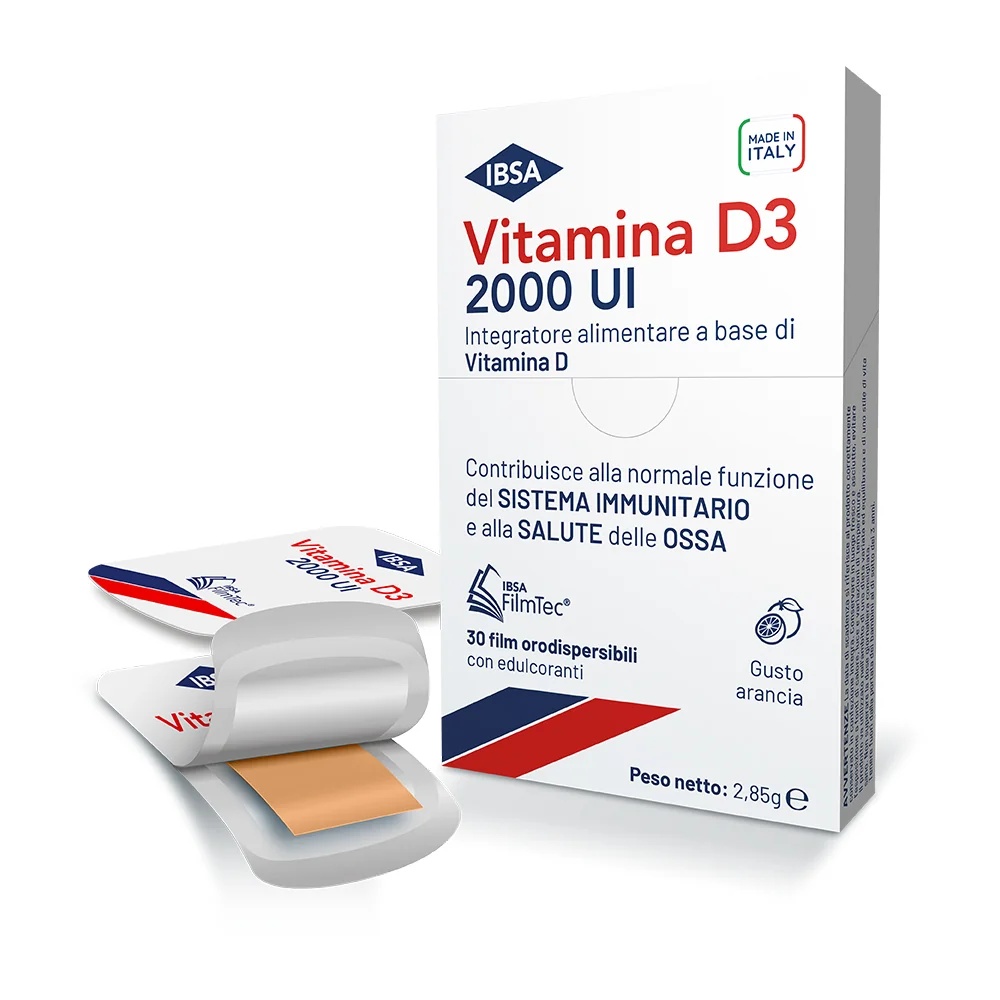 IBSA Vitamine D3 2000 UI 30 Films Supplément osseux