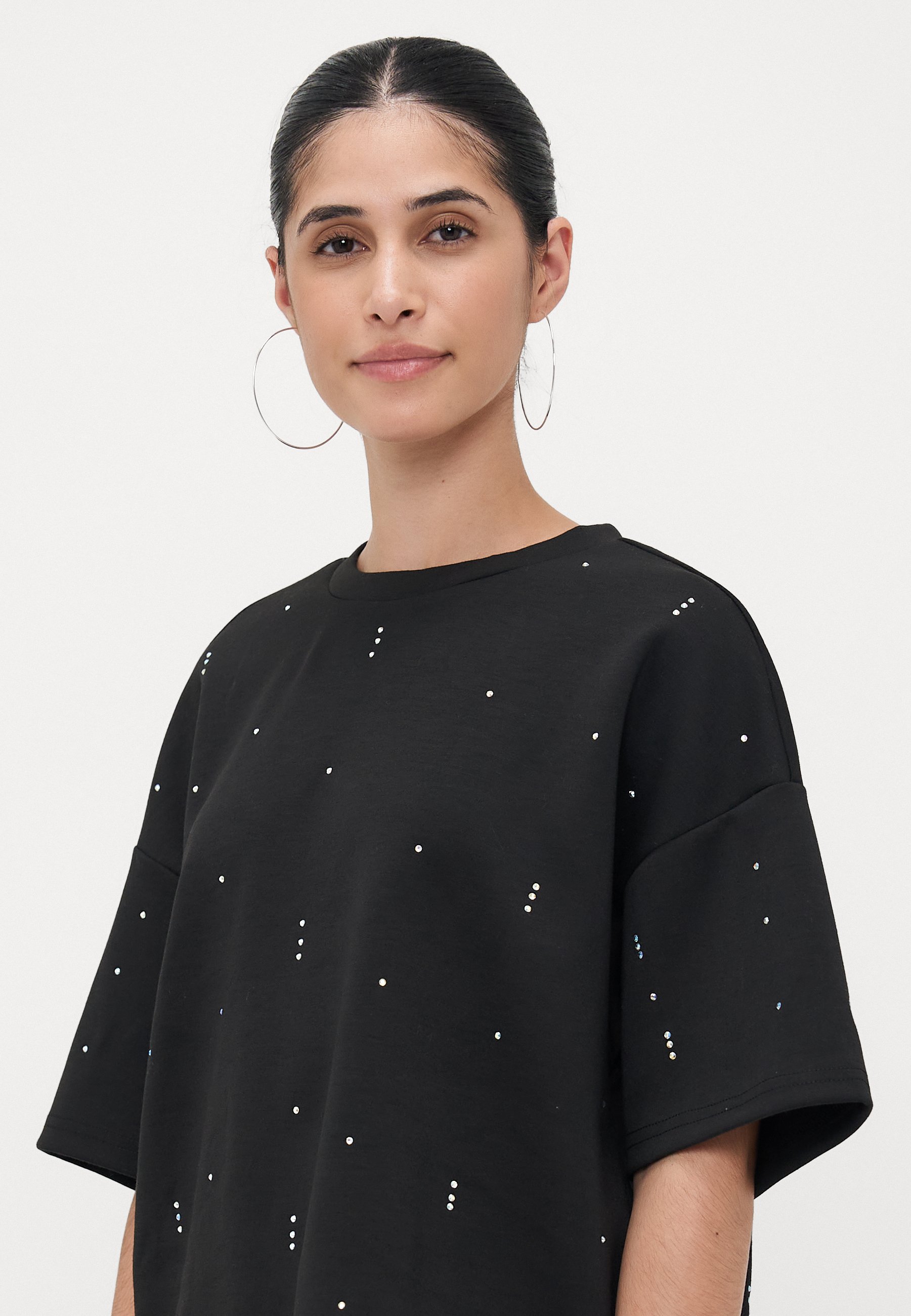ONLY Petite ONLEDEL SPARKLE - T-shirt met print - zwart