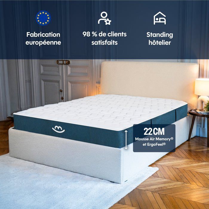 Hybrid foam and spring mattress 140x200cm thick 22cm - Mila - Morphea