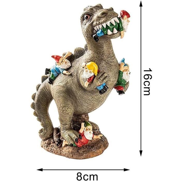 Trädgårdstomte dinosauriestaty - Trädgårdsdekoration - Vikt 300 g - Färg A - Material: Harts