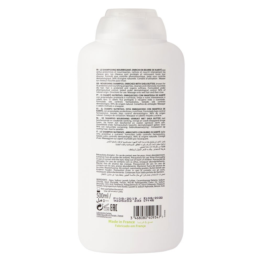 CORINE DE FARME Shampooing Nourrissant au beurre de Karité