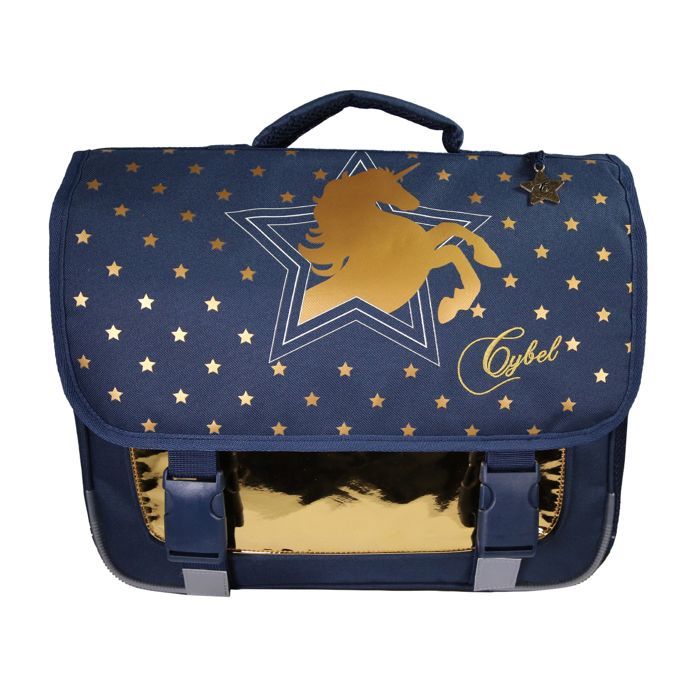 Bagtrotter - Cybel - 38cm Schoolbag - Navy - 2 Compartments - 1 Pocket Under Flap - 1 Bottle Pocket - Shoulder Straps...