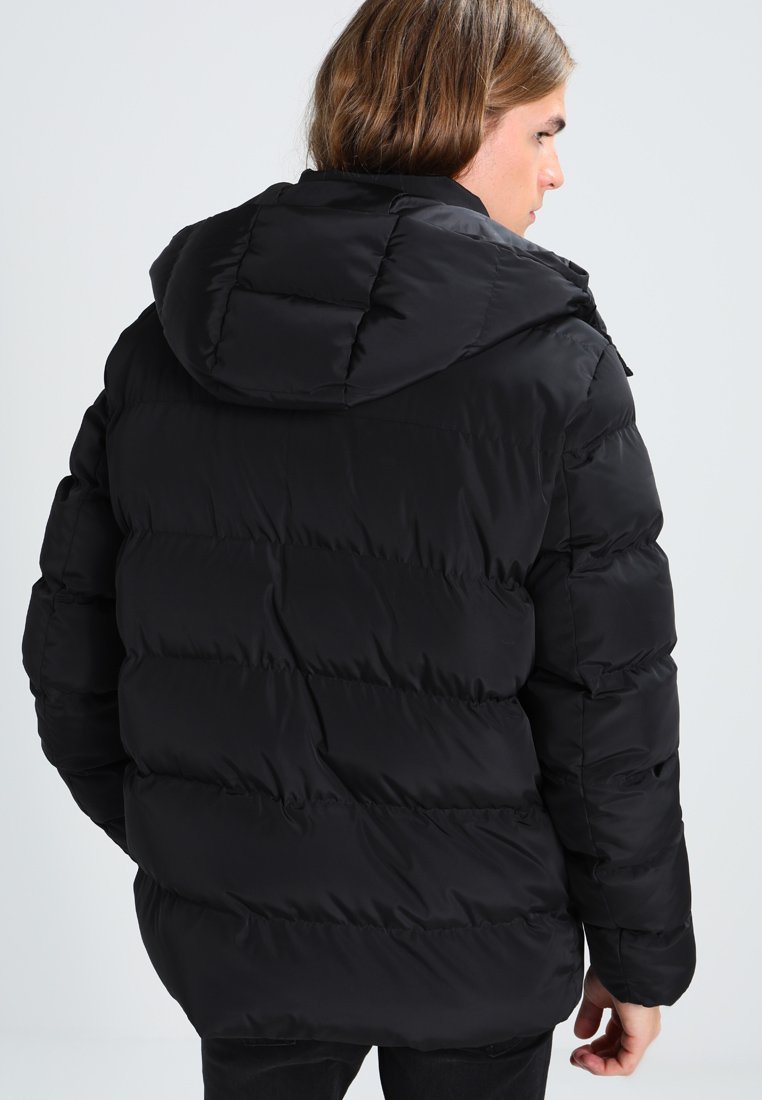 Urban Classics PUFFER CON CAPPUCCIO - Giacca invernale - nero