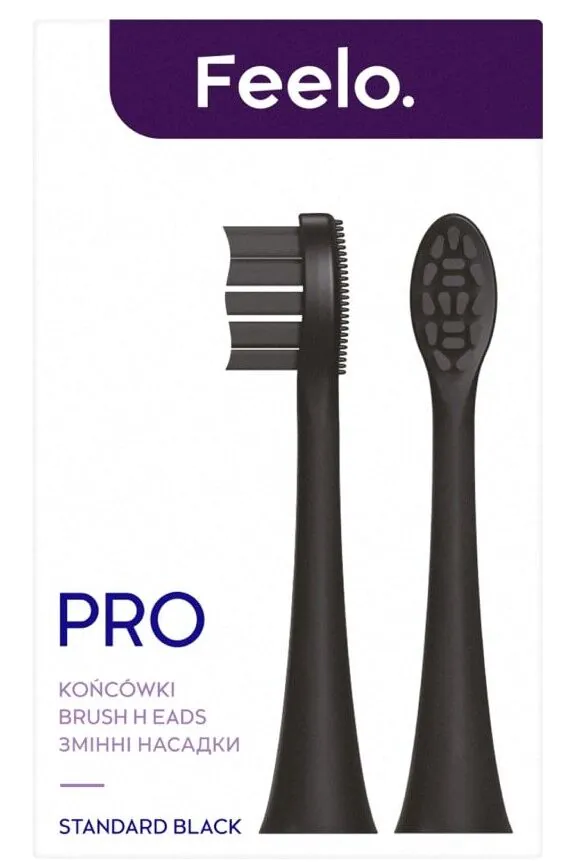 Feelo Pro Końcówki do szczoteczki sonicznej Black Standartd
